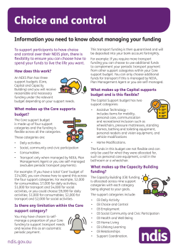 Factsheet: Choice and Control