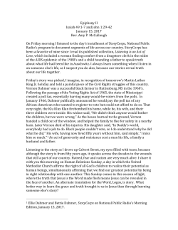 Epiphany II Sermon 2017 - Grace United Methodist Church