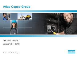 Atlas Copco Group &ndash; sales bridge