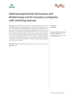 optimal proportional reinsurance and dividend pay-out