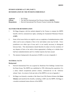 Scheme - Pensions Ombudsman