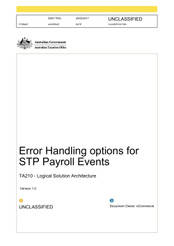 TA210 Error Handling Options for STP Payroll Events
