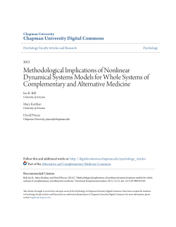 Methodological Implications of Nonlinear Dynamical Systems