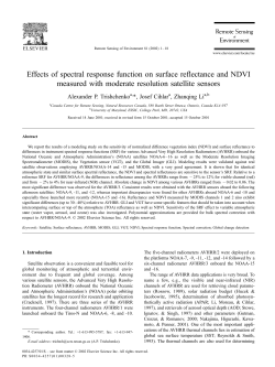 Effects of spectral response function on surface reflectance and