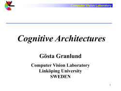 Computer Vision Laboratory - Cognitive Systems for Cognitive