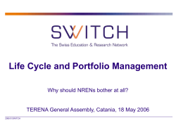 Life Cycle and Portfolio Management