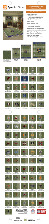 HD My Team Display College Home Field Side Panel 8.5x38.5