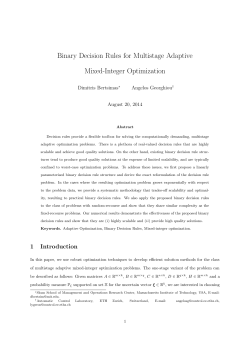 Binary Decision Rules for Multistage Adaptive Mixed