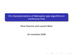 On characterizations of Metropolis type algorithms in continuous time