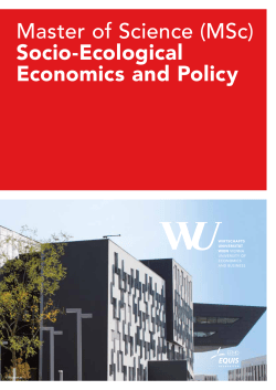 Master of Science (MSc) Socio-Ecological Economics and Policy