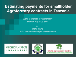 Estimating payments for smallholder