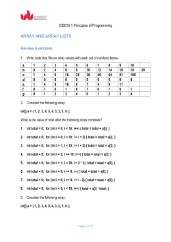 CIS016-1-Review-Questions-Arrays-and