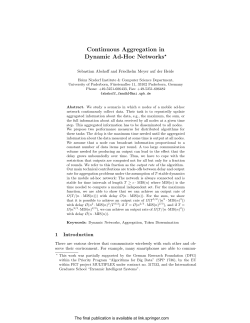 Continuous Aggregation in Dynamic Ad