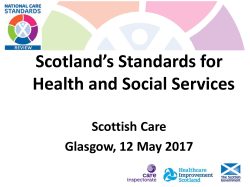 The new National Health and Social Care Standards