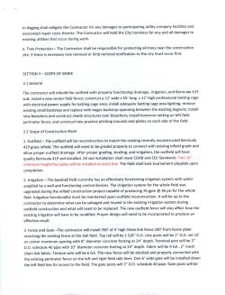 sod install a new center field fence construct a 12 wide x 55 long x