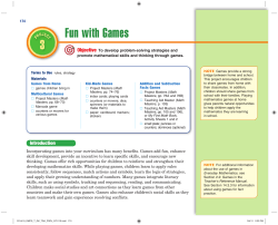 Fun with Games - Everyday Math Online
