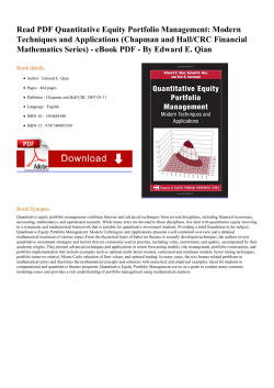 Read PDF Quantitative Equity Portfolio Management