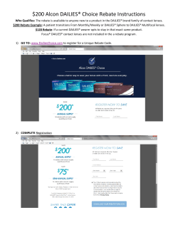 $200 Alcon DAILIES&reg; Choice Rebate Instructions