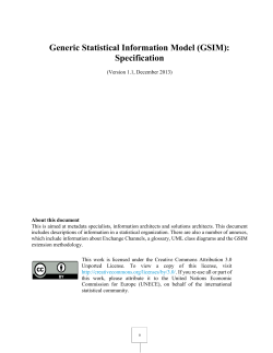 (GSIM): Specification - UNECE Statistics Wikis