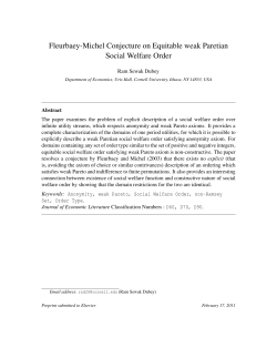 Fleurbaey-Michel Conjecture on Equitable weak Paretian Social