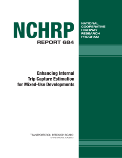 NCHRP Report 684 &ndash; Enhancing Internal Trip