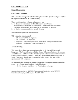 nswcis awards criteria - Combined Independent Schools