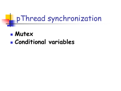 Synchronization mechanism in pthread