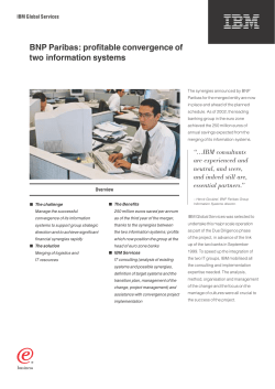 BNP Paribas: profitable convergence of two information systems