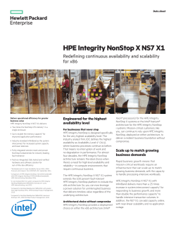 HPE Integrity NonStop X NS7 X1: Redefining continuous availability