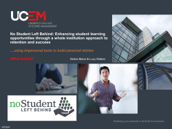 No student left behind - Higher Education Academy
