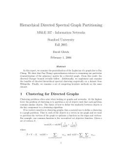 Hierarchical Directed Spectral Graph Partitioning