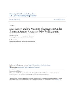 State Action and the Meaning of Agreement Under Sherman Act: An