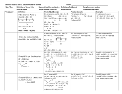 Geometry Term Review Notes