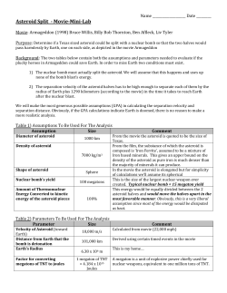 Activity - Asteroid Split Analysis