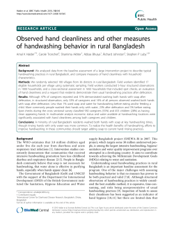 Observed hand cleanliness and other measures of handwashing