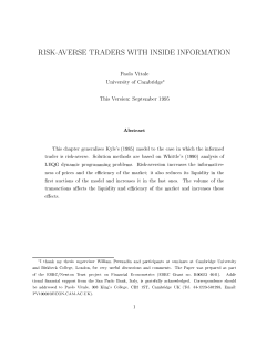 Risk-Averse Traders and Inside Information