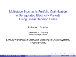 Multistage Stochastic Portfolio Optimisation in Deregulated