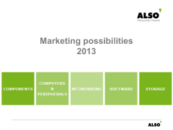 Marketing possibilities 2013