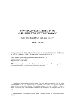 STATIONARY EQUILIBRIUM IN AN ALTRUISTIC TWO SECTOR