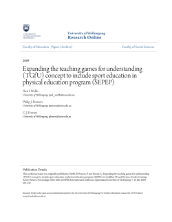 Expanding the teaching games for understanding