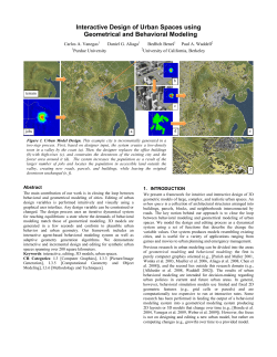 Interactive Design of Urban Spaces using Geometrical and