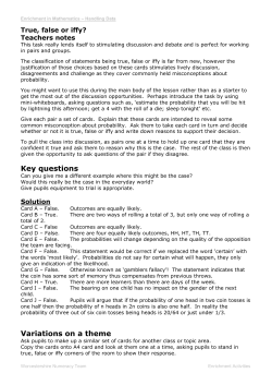 Probability: True, false or iffy