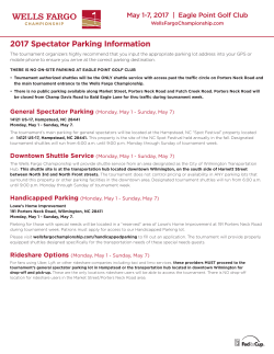 2017 Spectator Parking Information