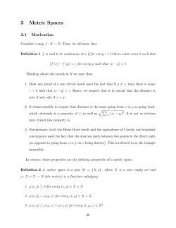 3 Metric Spaces