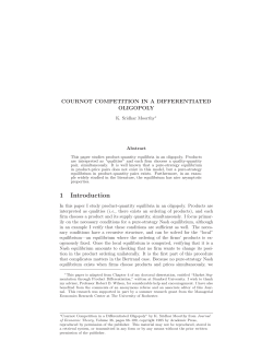 Cournot Competition in a Differentiated Oligopoly