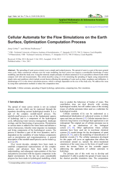 Cellular Automata for the Flow Simulations on the Earth Surface