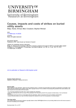 Causes, impacts and costs of strikes on buried utility assets