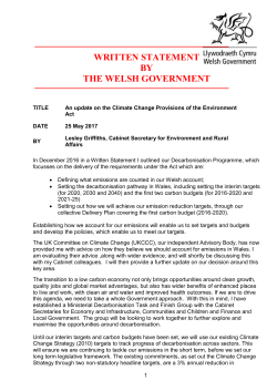 An update on the Climate Change Provisions of the Environment Act