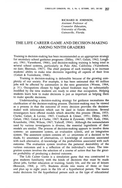 the the life life career career game game and and decision