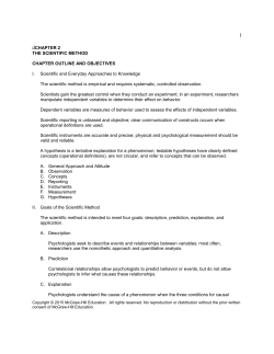 Goals of Research in Psychology